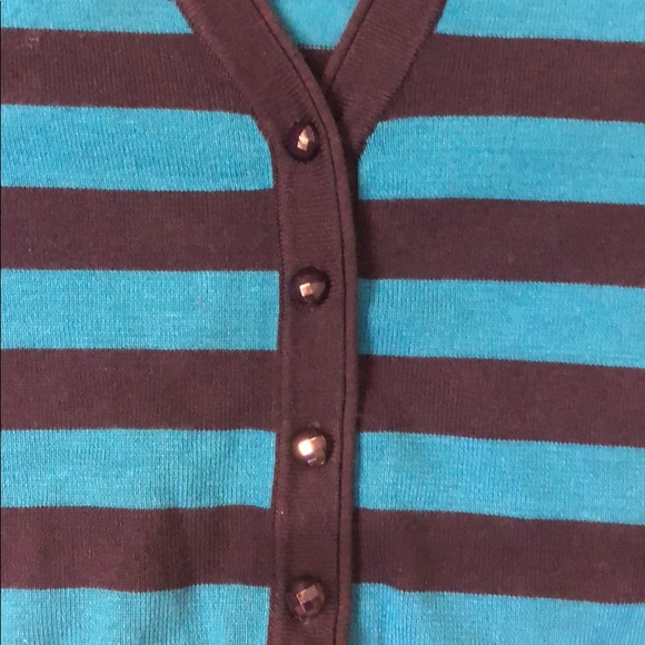 Criss Cross Preppy Stripe Cardi - Picture 3 of 4